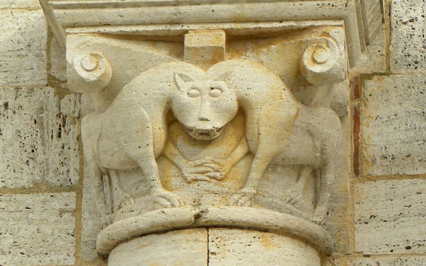External capital Abbey of Sant'Antimo