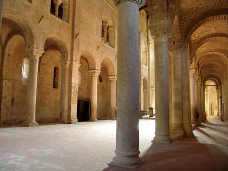 The interior of Sant'Antimo